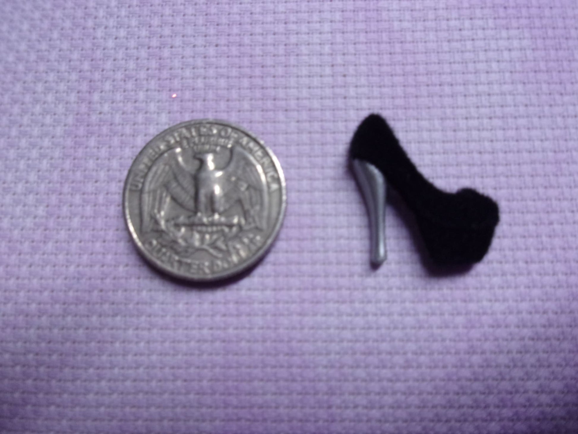 High Heels Needle Minders Black Velvet Needle Minders