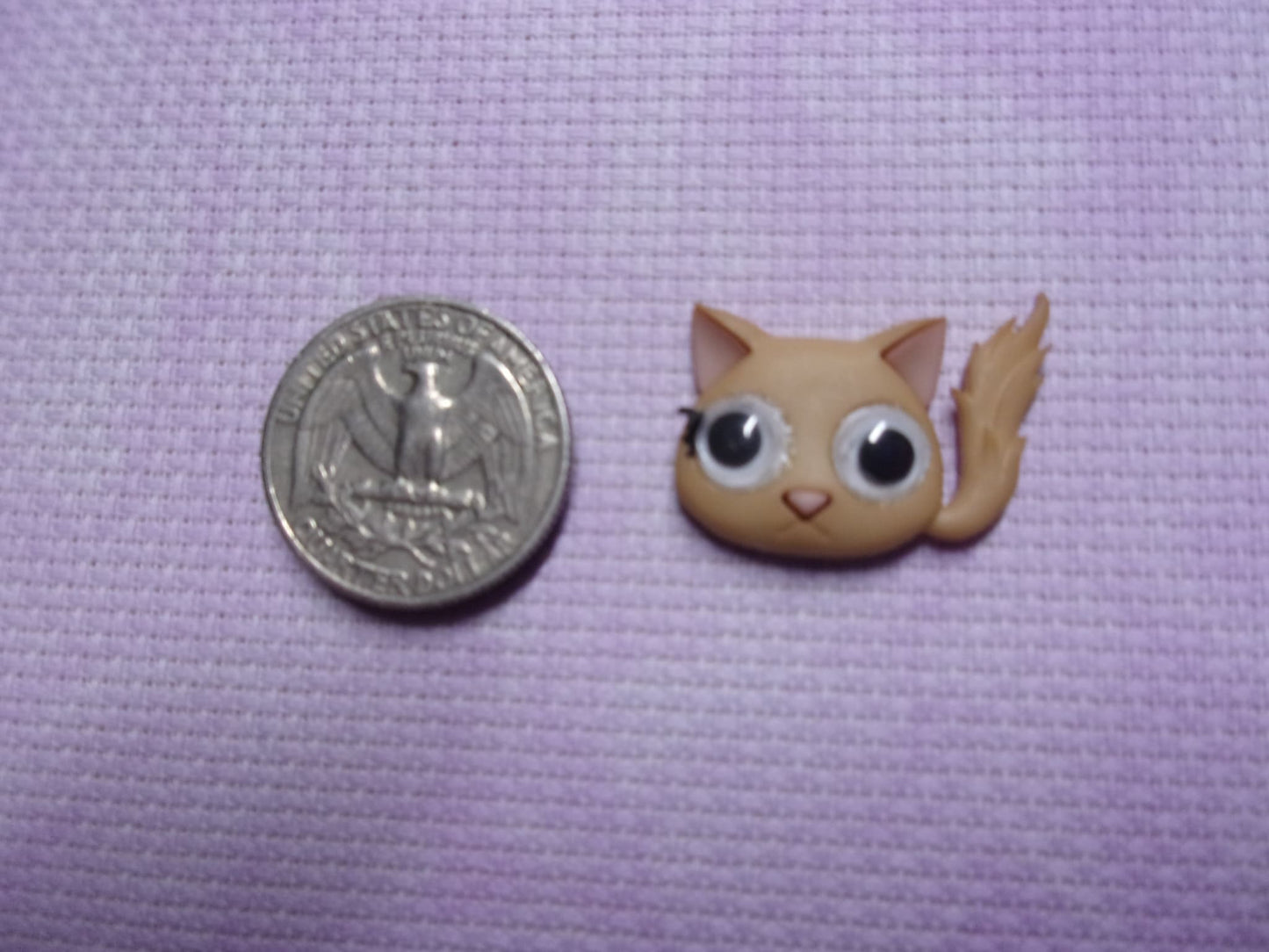 Google-Eyed Cats Needle Minders Tan Needle Minders