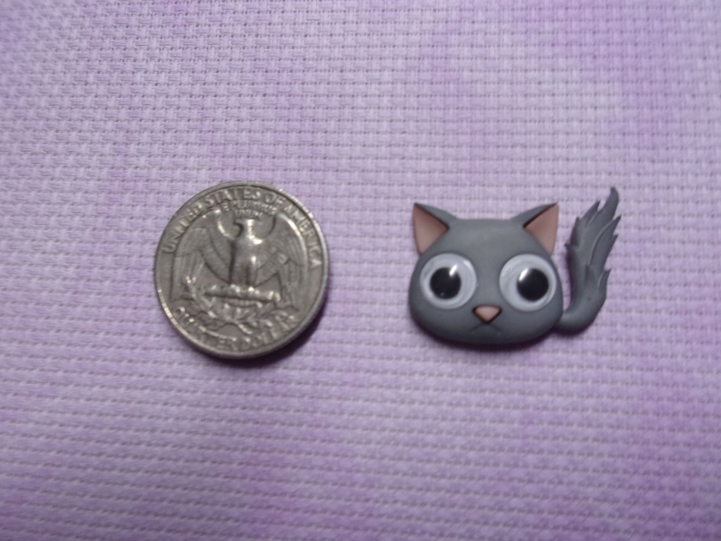 Google-Eyed Cats Needle Minders Grey Needle Minders