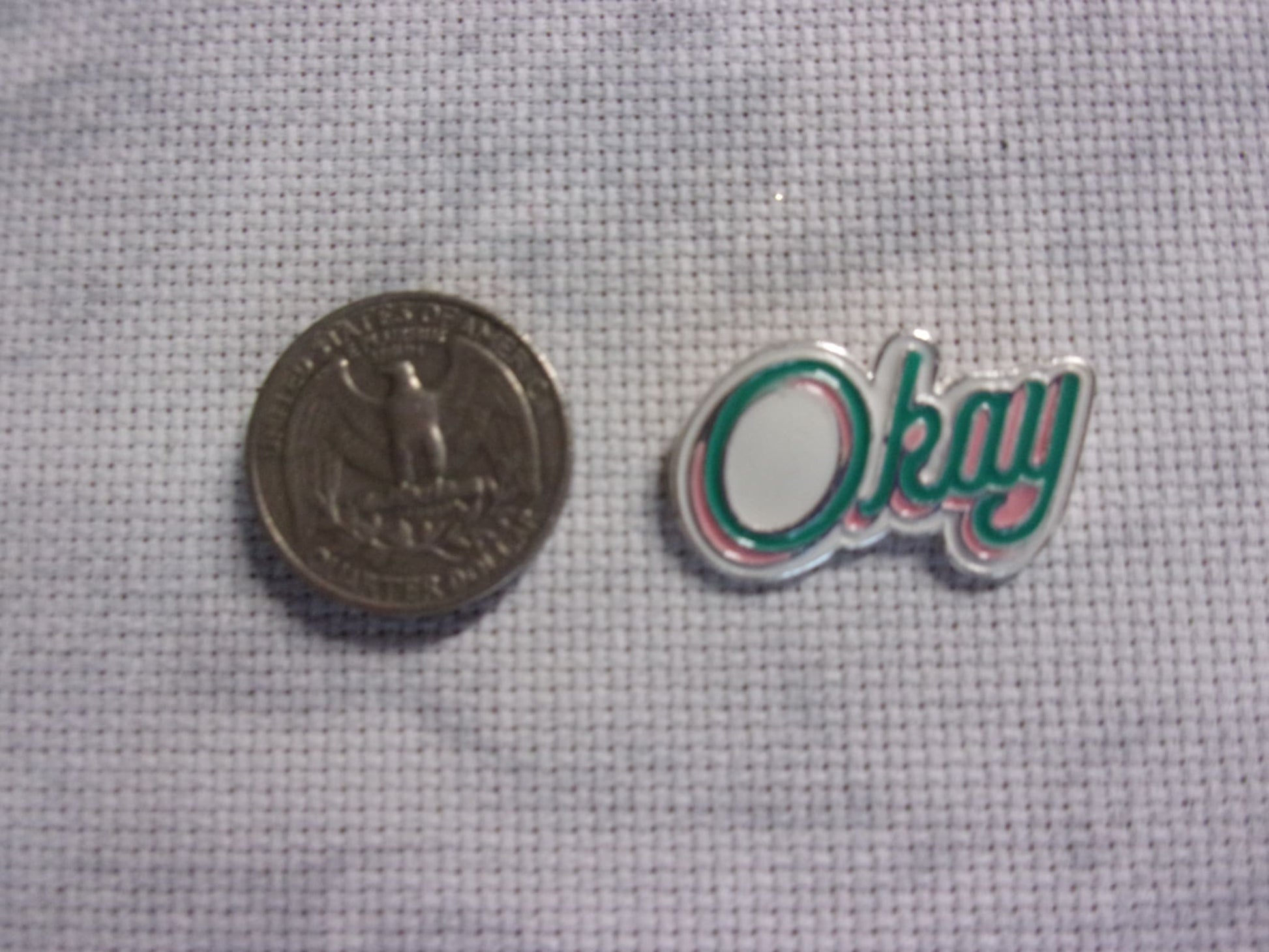 Metal Sayings Needle Minders Okay