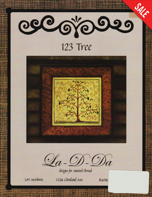 La-D-Da 123 Tree cross stitch pattern