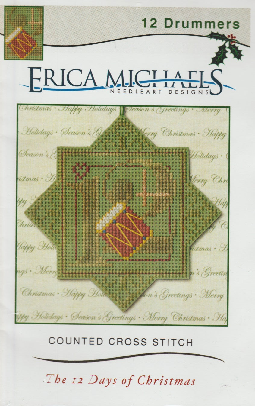 Erica Michaels 12 Drummers cross stitch pattern