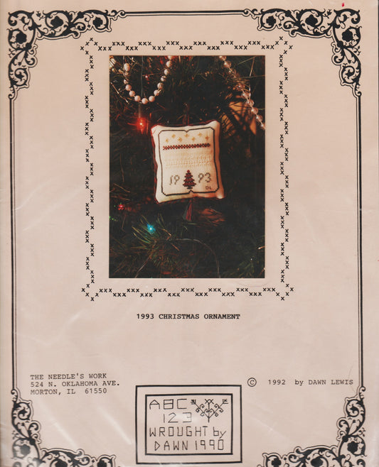 The Needle's Work 1993 Christmas Ornament Kit cross stitch pattern