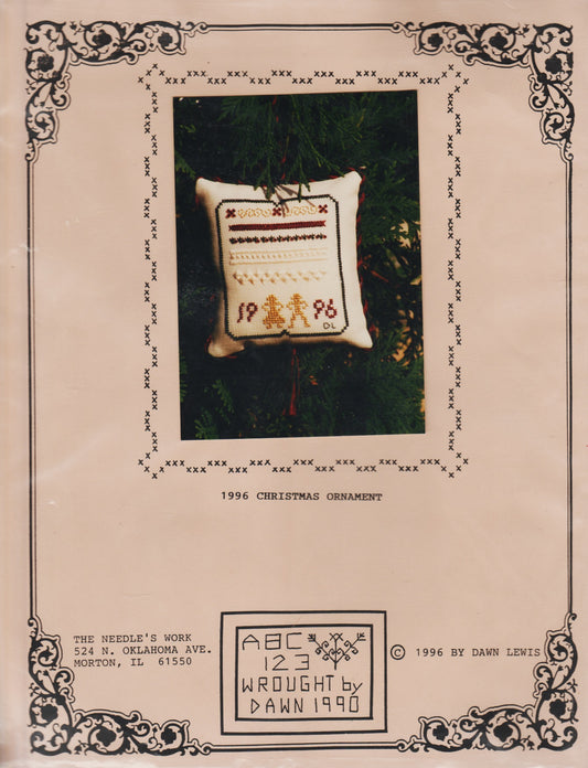 The Needle's Work 1996 Christmas Ornament Kit cross stitch pattern