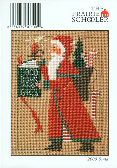 prairie Schooler 2000 Santa cross stitch pattern