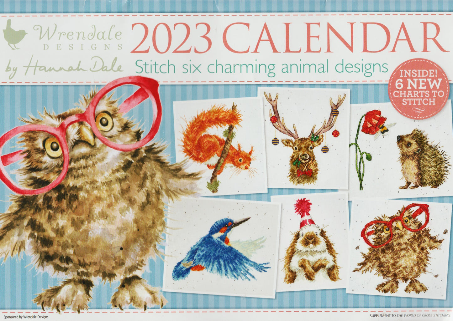 Wrendale Designs 2023 Calendar cross stitch pattern