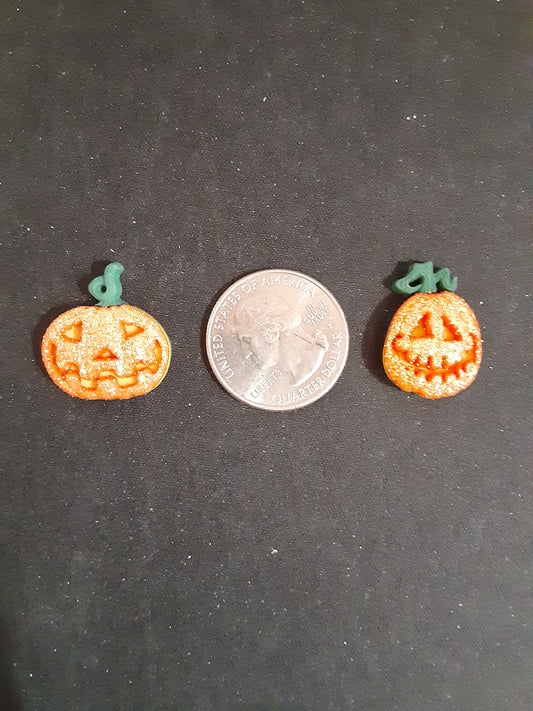 Glitter Pumpkin halloween  needle minders