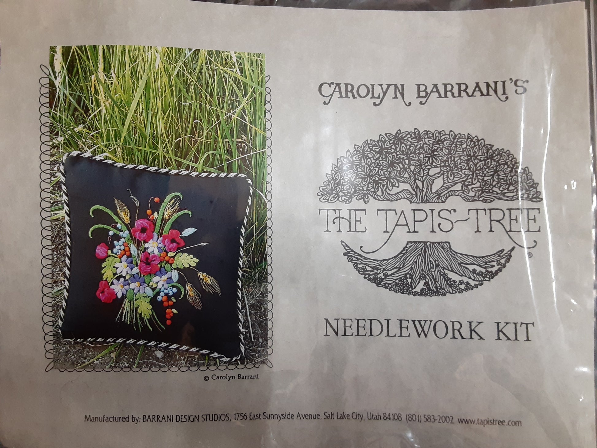 Barrani Design Studios Floral Interlude embroidery pillow kit