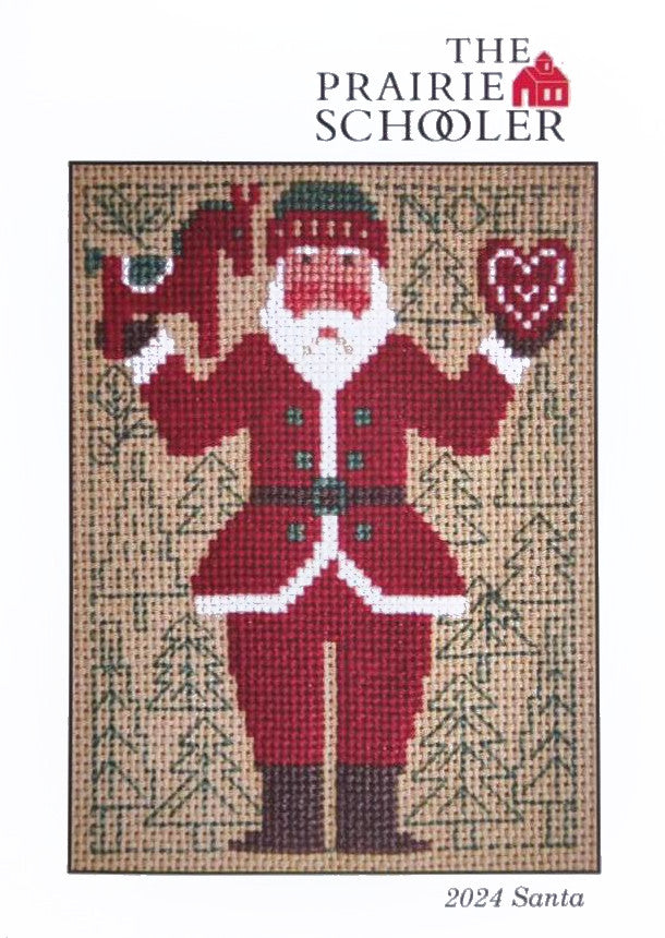 Prairie Schooler Santa 2024 christmas cross stitch pattern