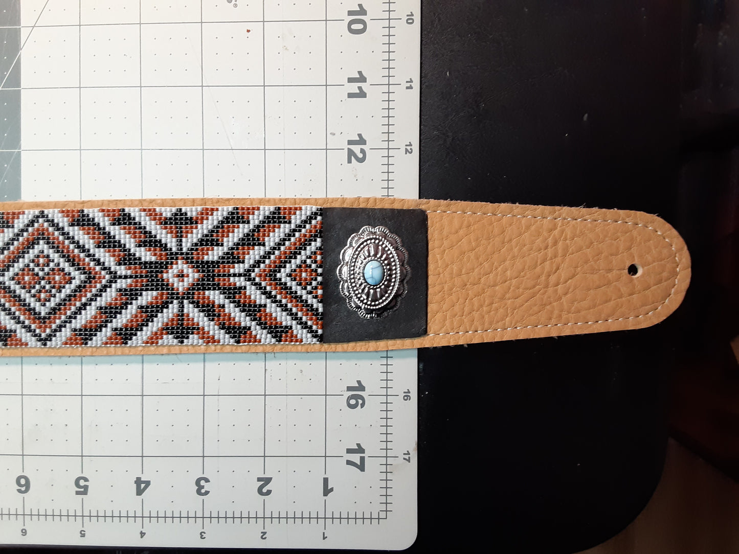 Native American Style "Buffalo Trail" Guitar Strap