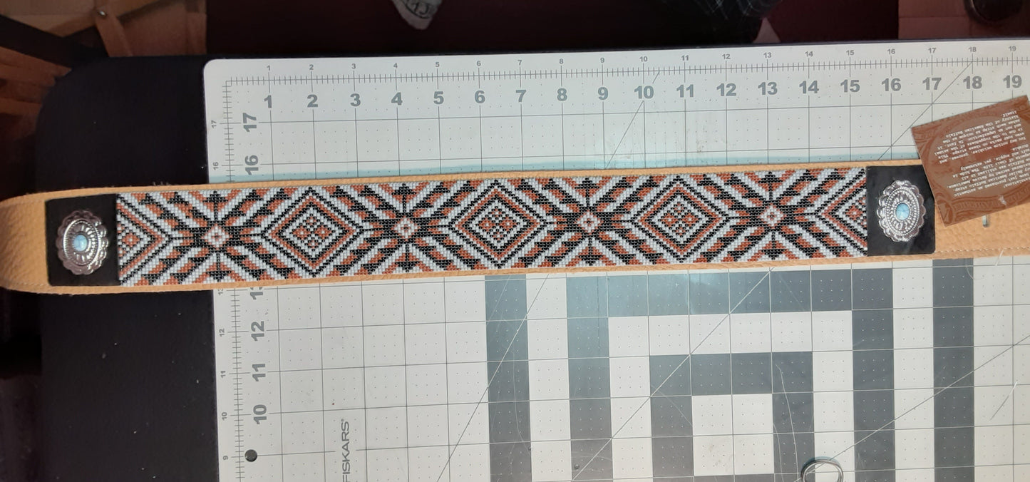 Native American Style "Buffalo Trail" Guitar Strap