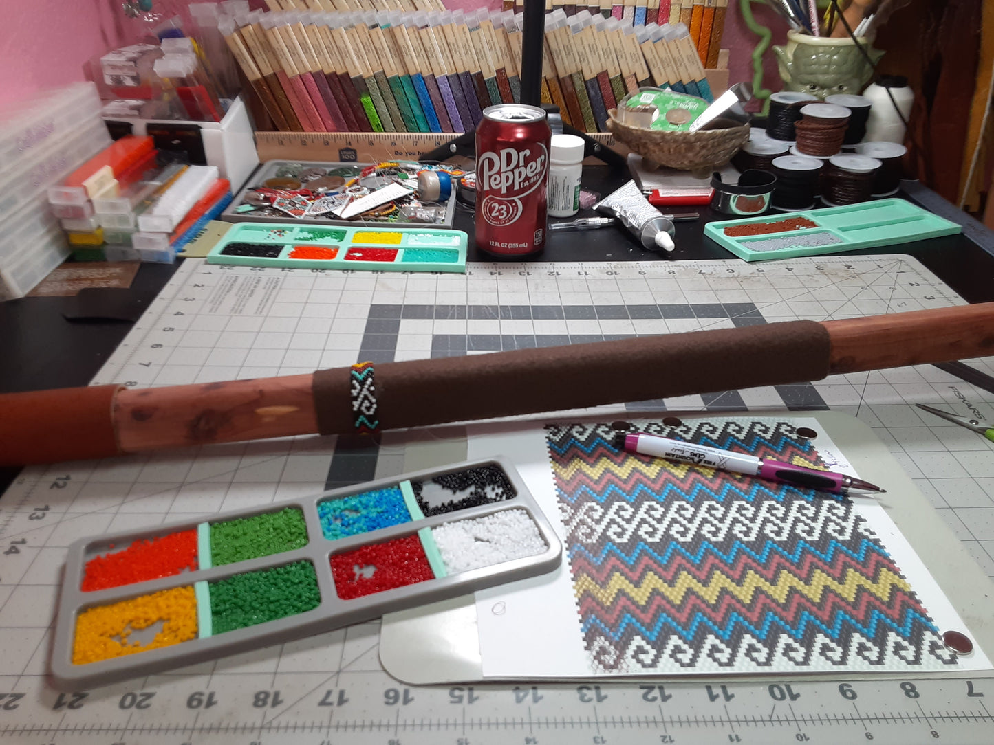 Native American Style Walking Stick