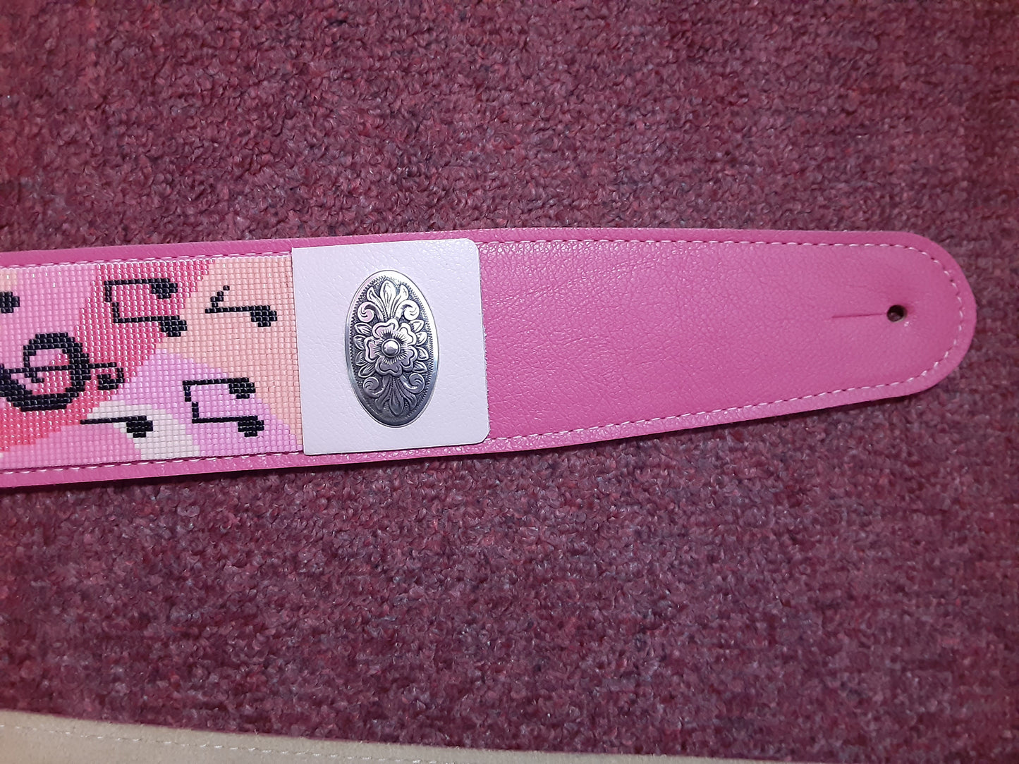 'Pink Musical' Concho Style Guitar Strap