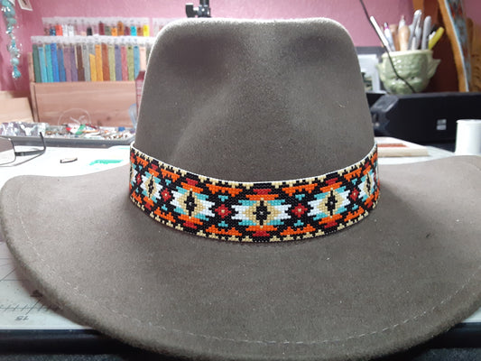 AustinThreadCrafts Native American Style 'Trade Blanket' Hat Band 24