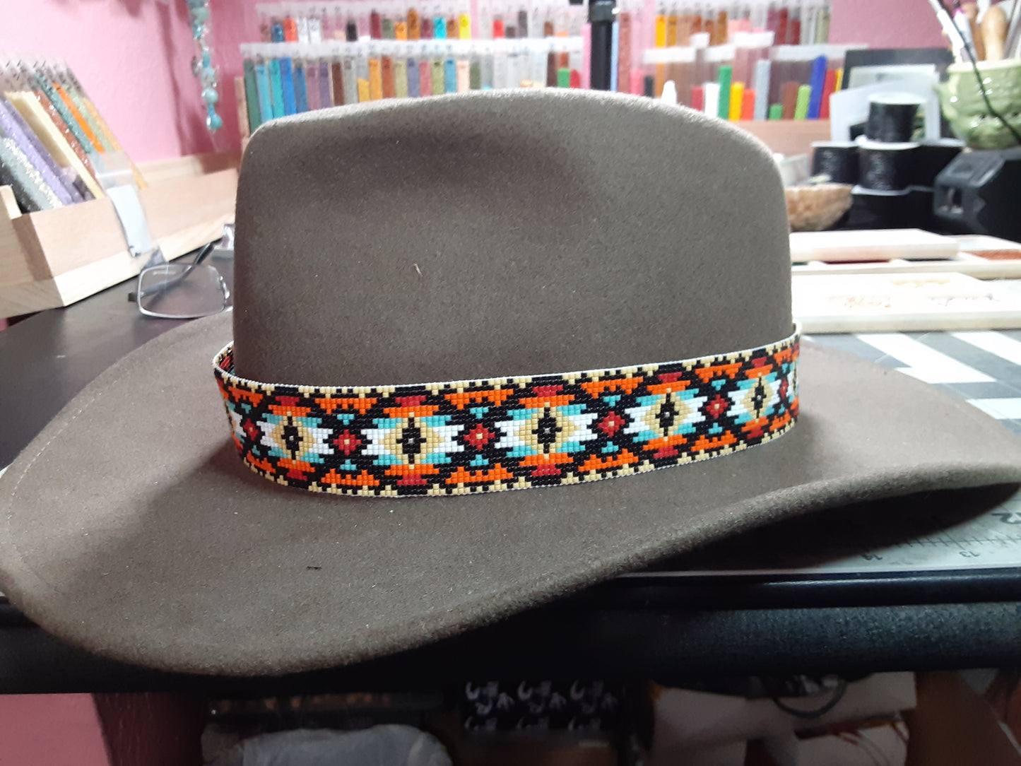 Native American Style 'Trade Blanket' Hat Band 24