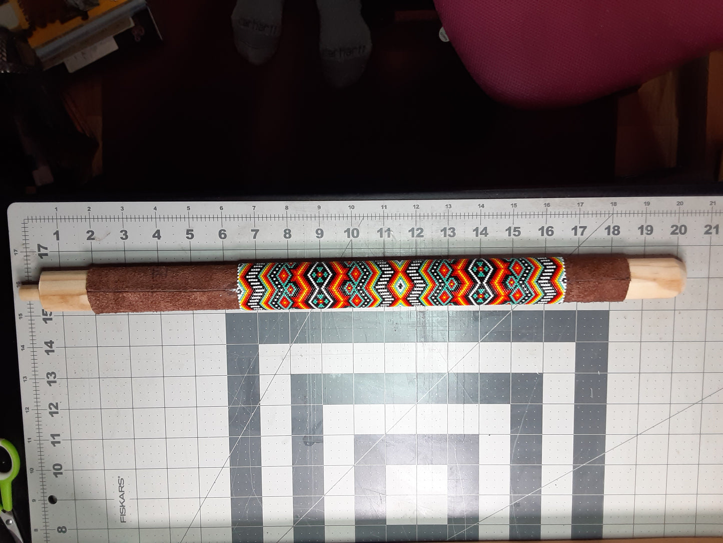 Native American Style beaded 19" Pipe Stem