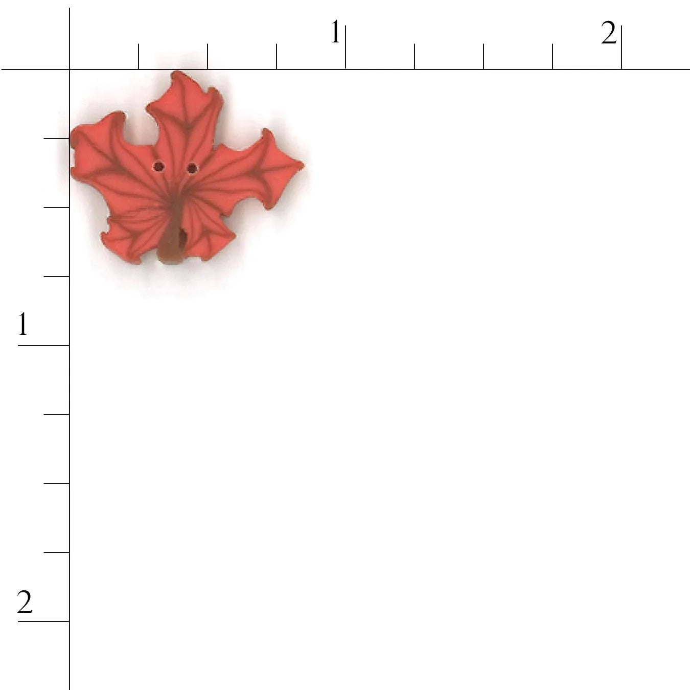 Orange Maple Leaf Buttons