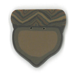 Just Another Button Company Herringbone Acorn, 2341 2-hole flat clay cross stitch button