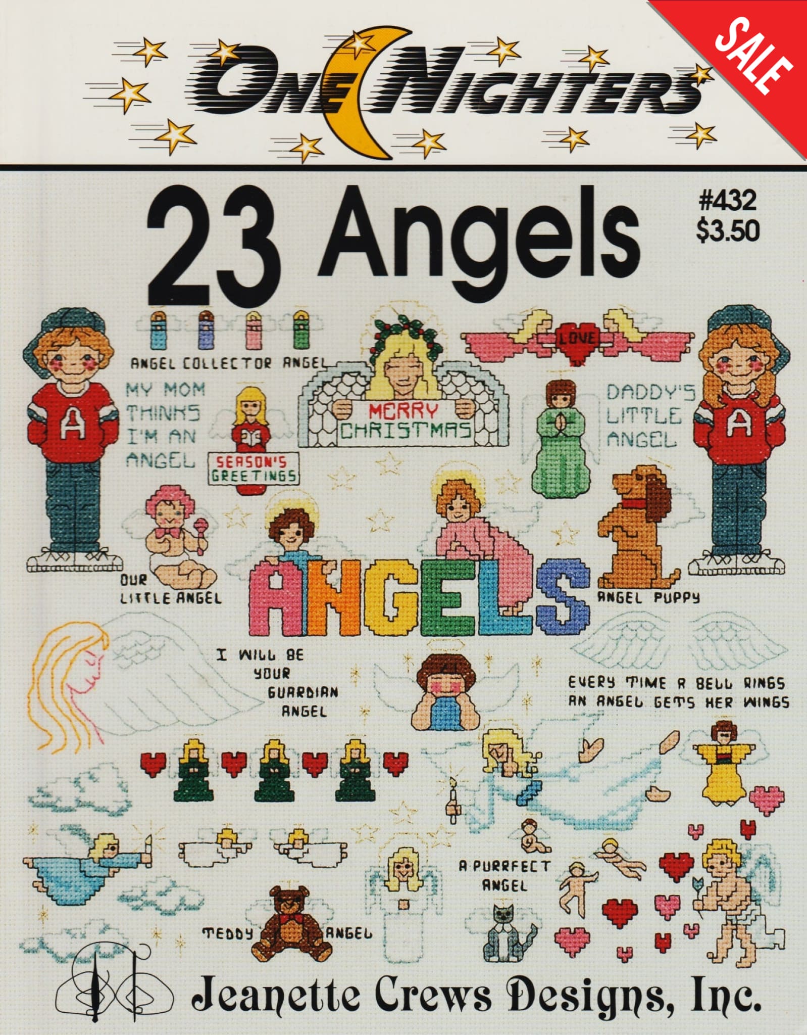 Jeanette Crews Designs 23 Angels 432 cross stitch pattern