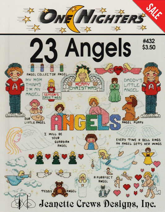 Jeanette Crews Designs 23 Angels 432 cross stitch pattern