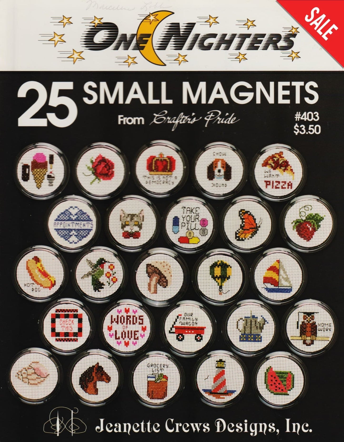 Jeanette Crews 25 Small Magnets 403 cross stitch pattern