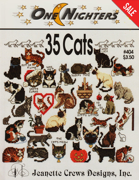 Jeanette Crews 35 Cats cross stitch Pattern
