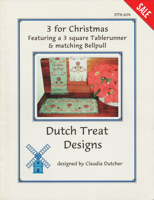 Dutch Treat Designs 3 For Christmas DTN-604 cross stitch pattern