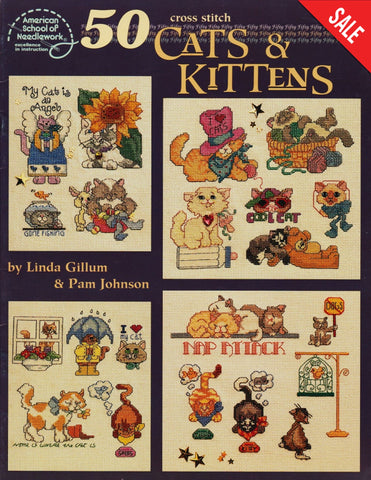 American School of Needlework 50 Cats & Kittens 3691 cross stitch pattern
