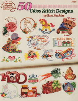 American School of Needlework 50 Cross Stitch Designs 3555 cross stitch pattern