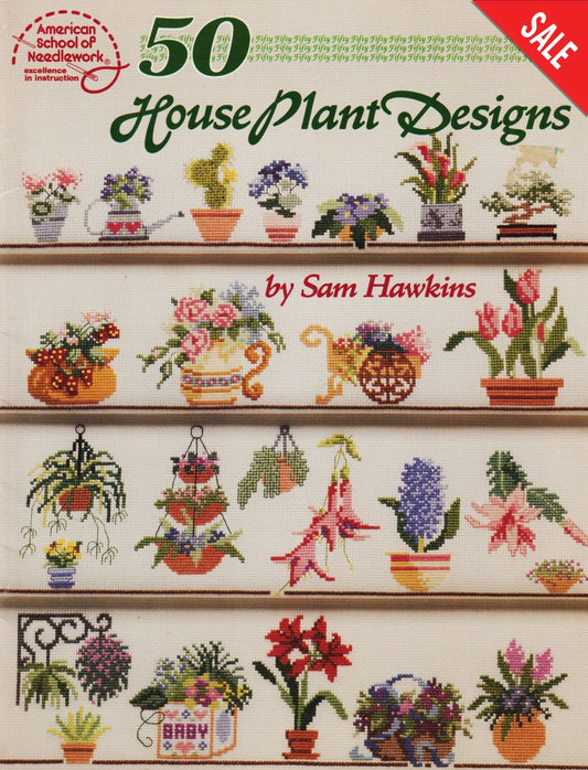 American School of Needlework 50 House Plant Designs  3593 cross stitch pattern