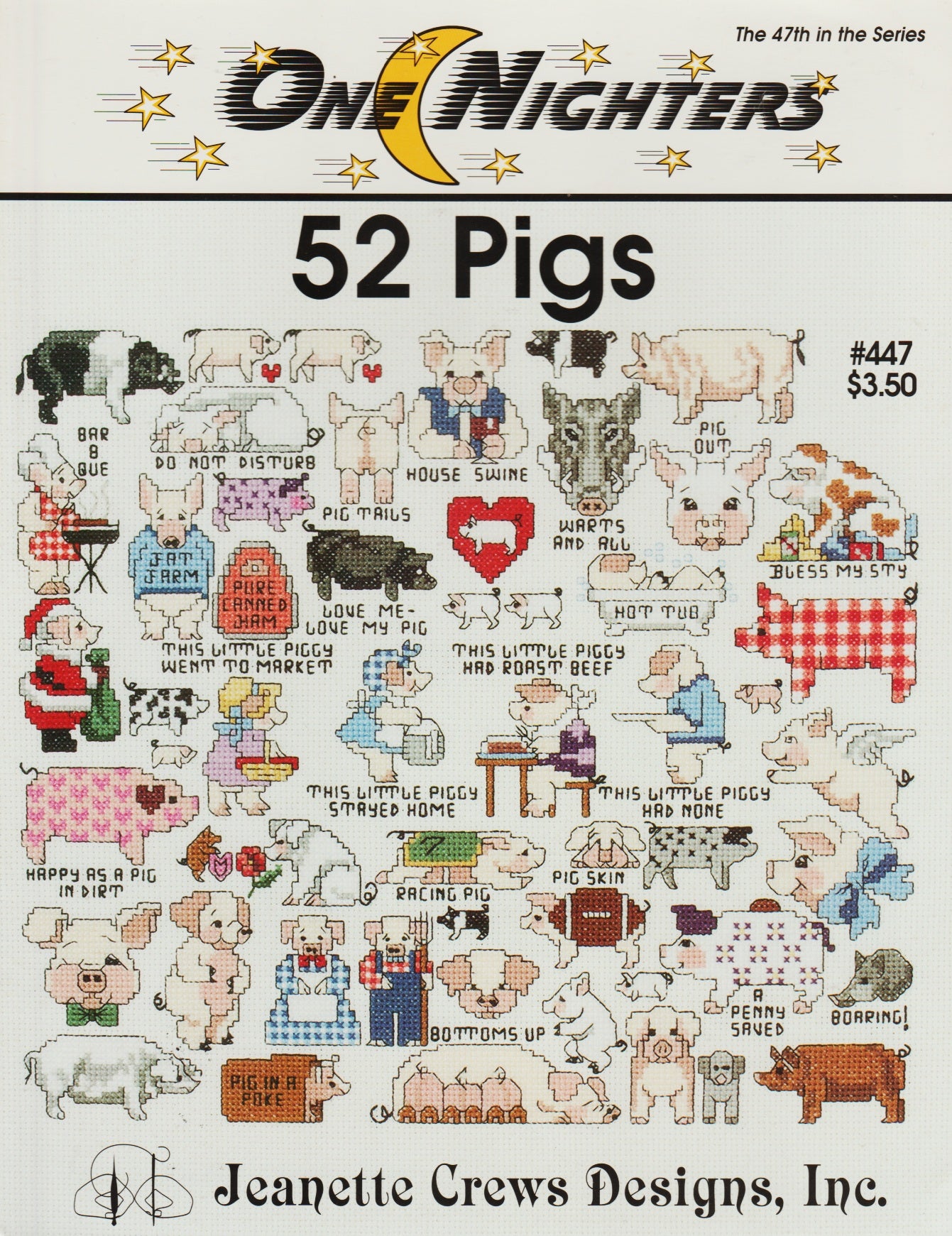 Jeanette Crews 52 Pigs 447 cross stitch pattern