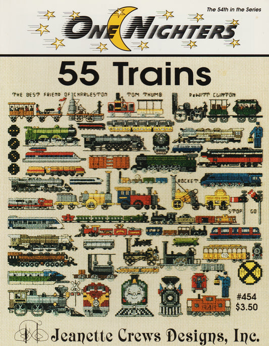 Jeanette Crews 55 Trains 454 cross stitch pattern