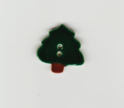 Mill Hill Christmas Tree 86007 ceramic button