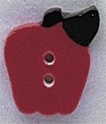 Mill Hill Small Red Apple 86103 ceramic cross stitch button