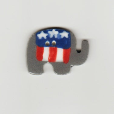 Mill Hill Contemporary GOP Elephant 86201 ceramic button