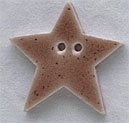 Mill Hill Large Speckled Brown Star 86211 ceramic button