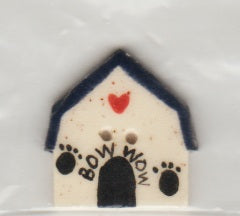 Mill Hill Doghouse 86217 cross stitch ceramic button