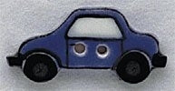Mill Hill Blue Car 86314 ceramic cross stitch button