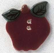 Mill Hill Large Burgundy Apple 86353 ceramic button