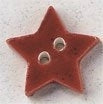 Mill Hill Mocha Red Small Star 86356 ceramic cross stitch button