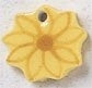 Mill Hill  Petite Yellow Spring Flower 86366 ceramic cross stitch button