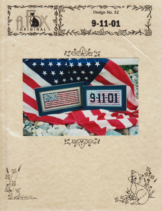 A. Fox Originals 9-11-01 patriotic cross stitch pattern