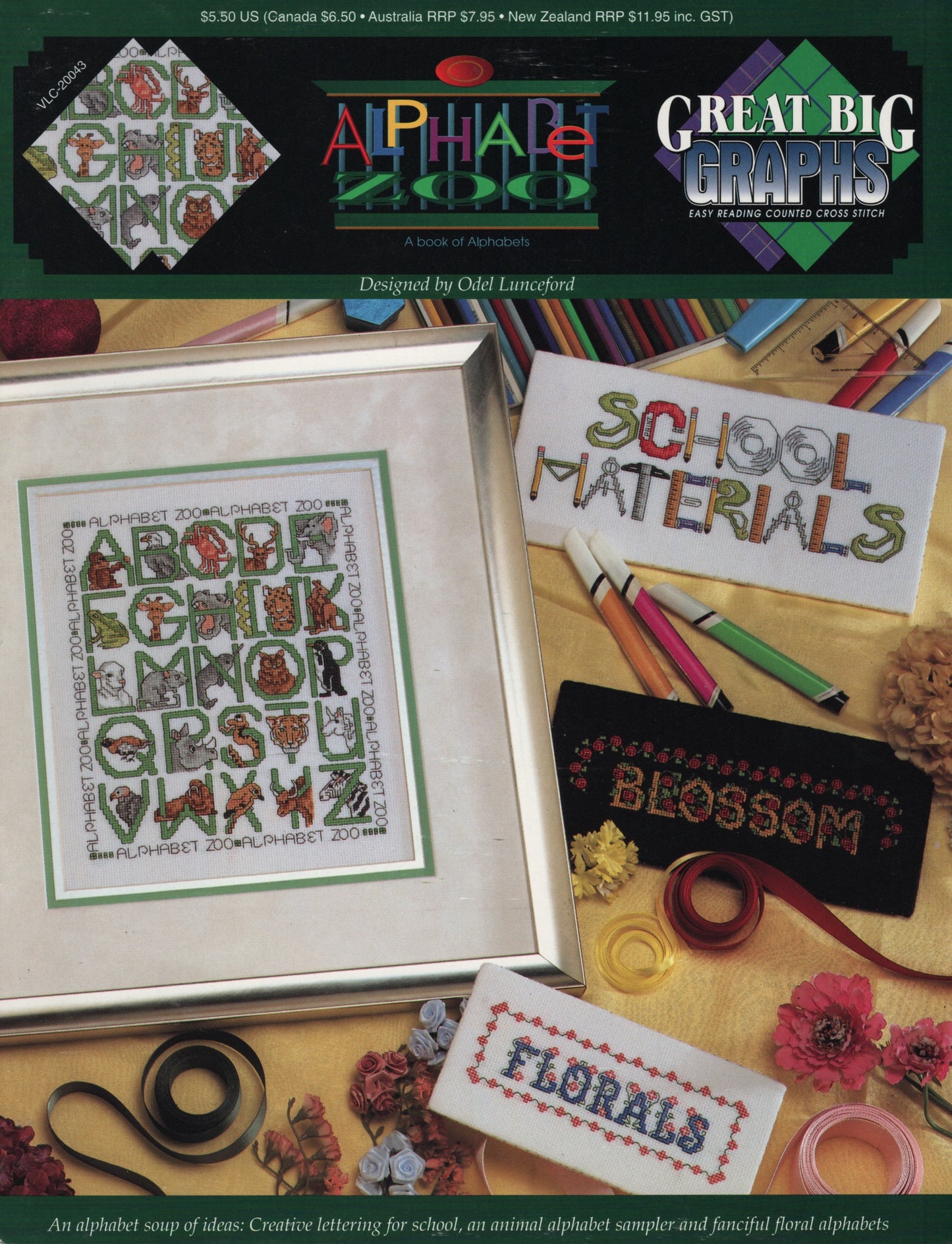 Great Big Graphs A-Z in Animals Alphabet VCL-20043 cross stitch pattern