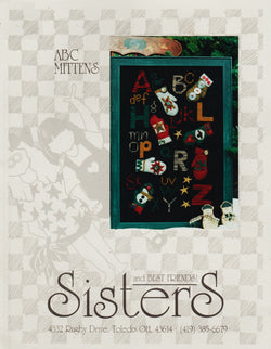 Sisters and Best Friends ABC Mittens cross stitch pattern