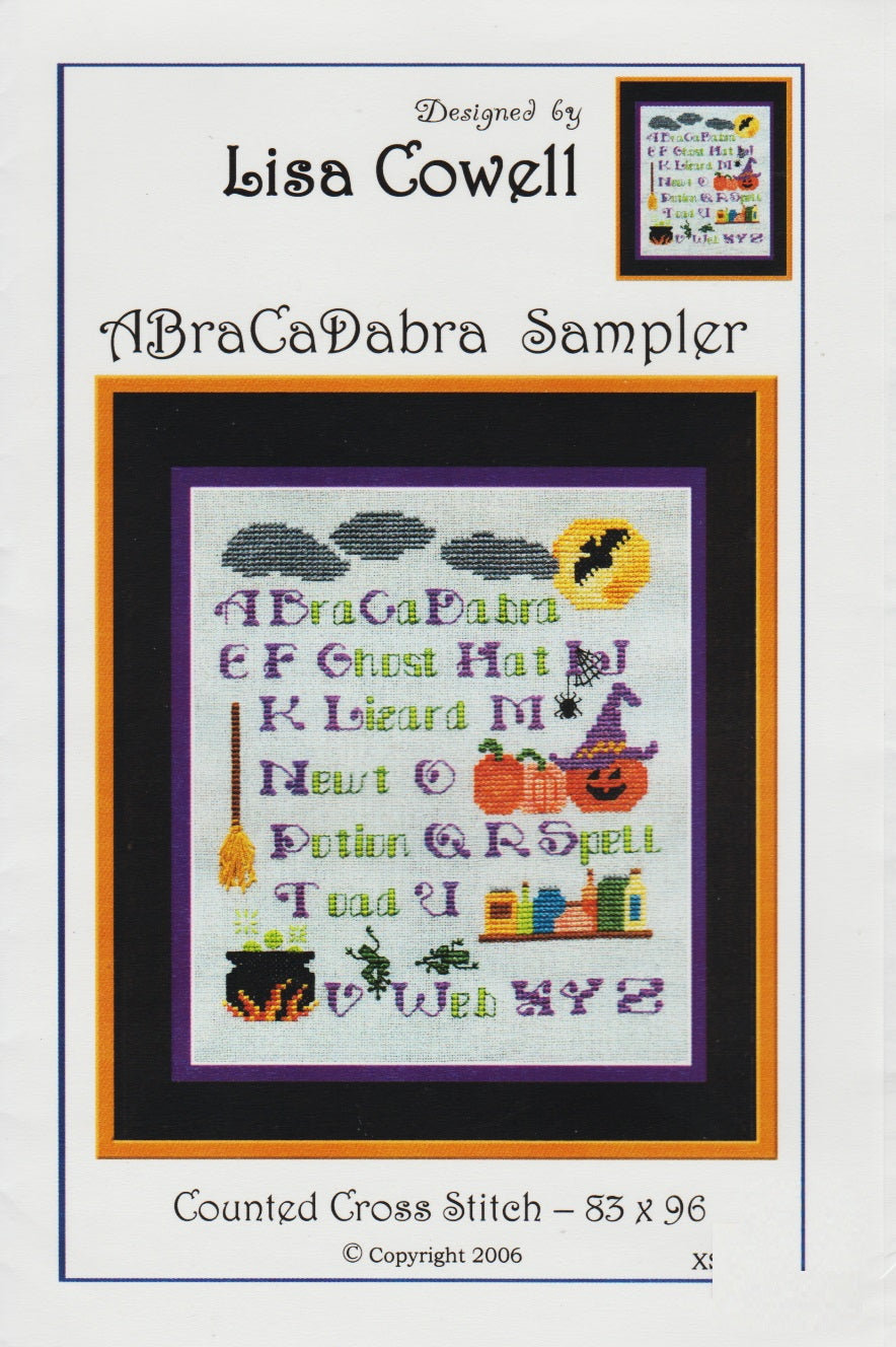 Lisa Cowell ABraCaDabra Sampler halloween cross stitch pattern