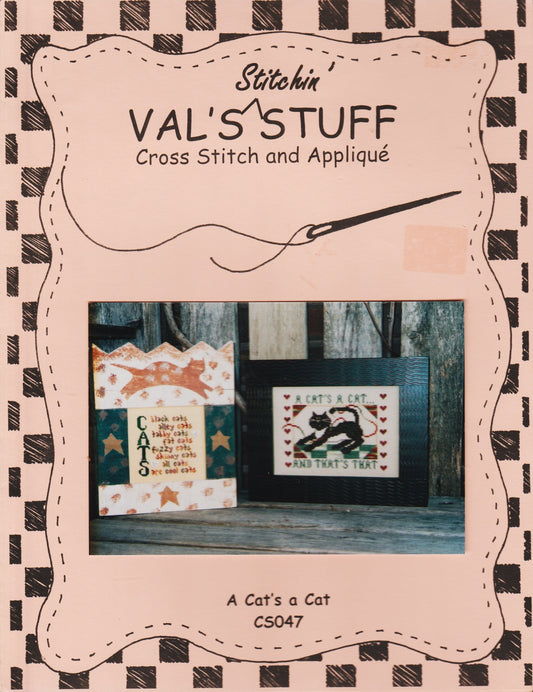 Val's Stuff A Cat's A Cat CS047 cross stitch pattern