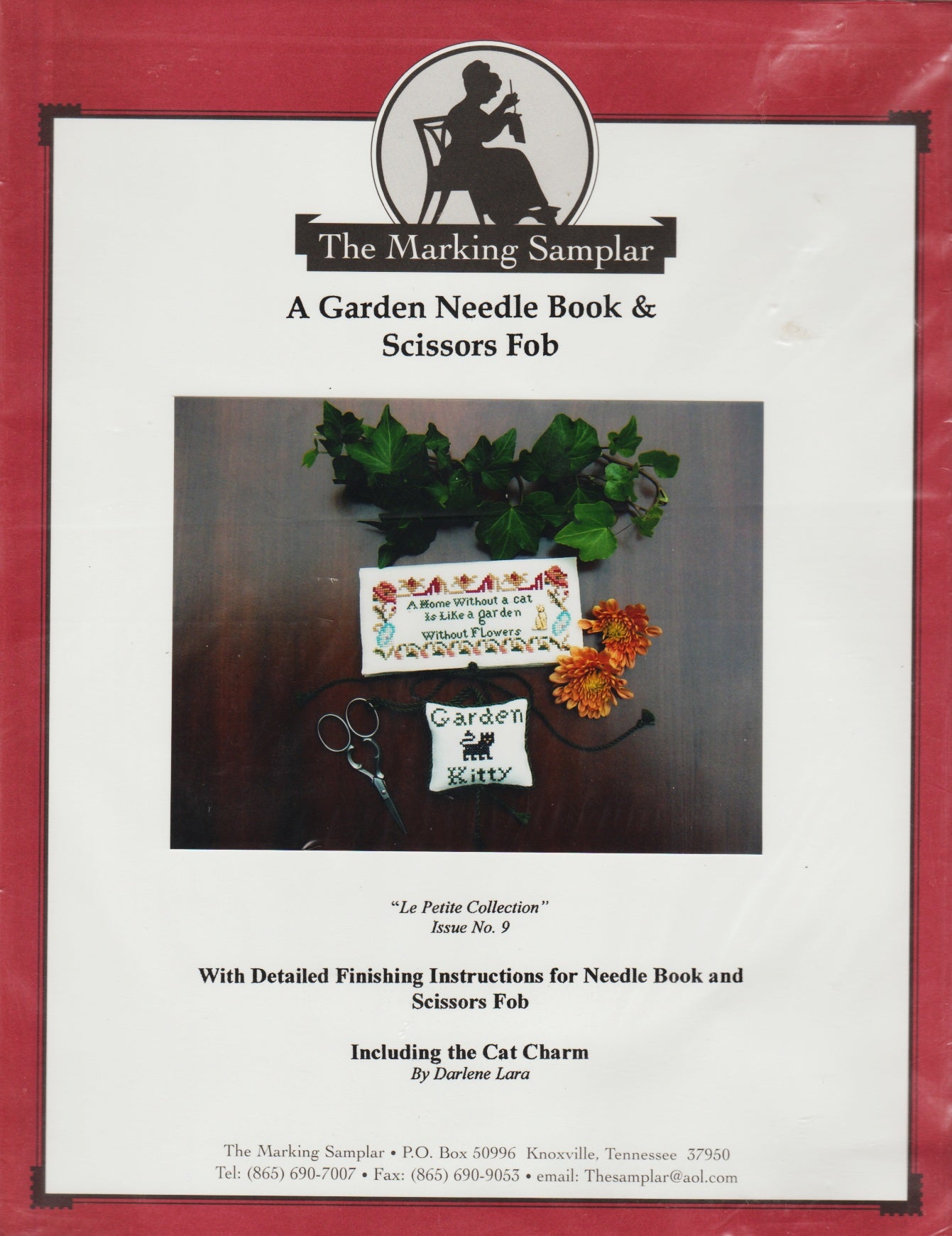 The Marking Samplar A Garden Needle Book & Scissors Fob cross stitch pattern