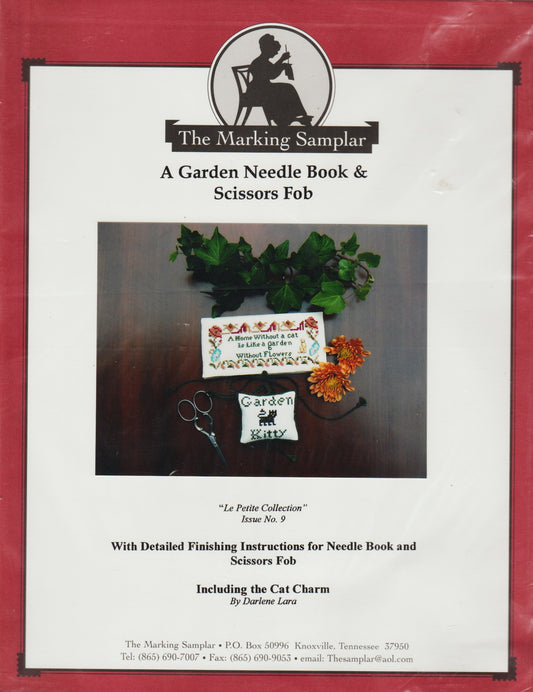 The Marking Samplar A Garden Needle Book & Scissors Fob cross stitch pattern