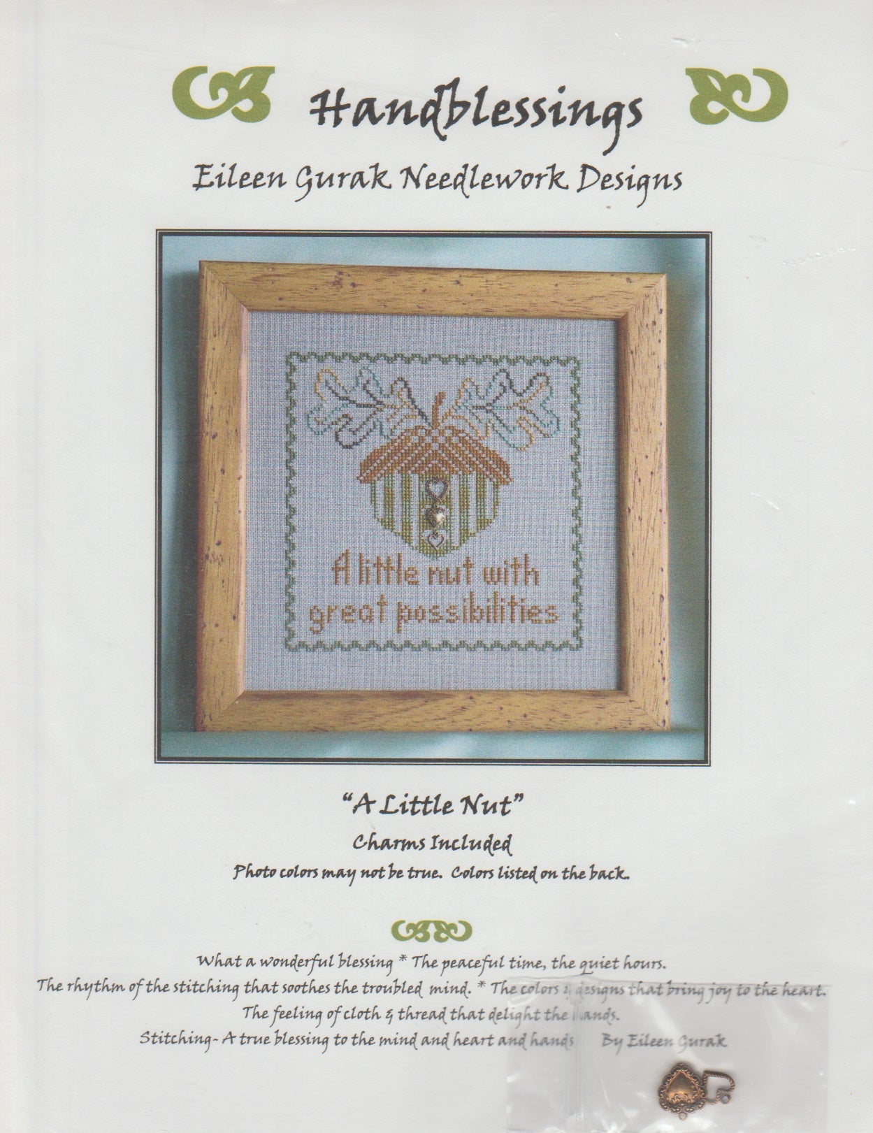 Handblessings A Little Nut cross stitch pattern