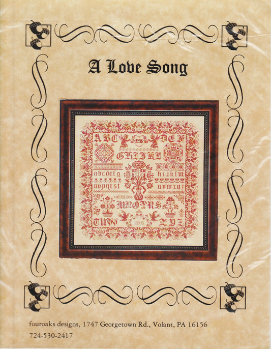 Fouroaks Designs A Love Sampler cross stitch pattern